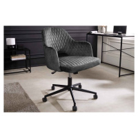 LuxD Dizajnová kancelárska stolička Laney sivý zamat