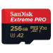 SanDisk micro SDXC karta 256 GB Extreme PRO (200 MB/s Class 10, UHS-I U3 V30) + adaptér