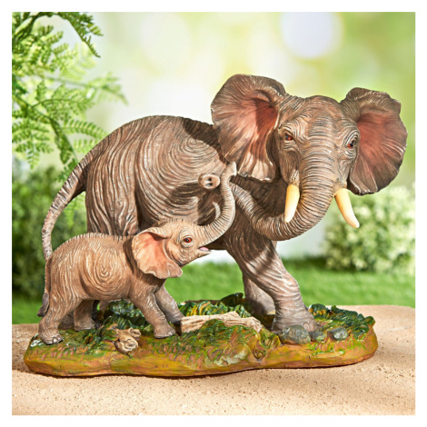 Dekorácia "Slonica so sloníkom"