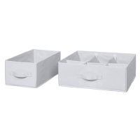 LIVARNO home Úložný box (zásuvkový box/sivý, 2 kusy)