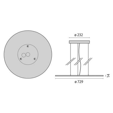 LED závesné svetlo FL Round 777 PL MP on/off 68W 830