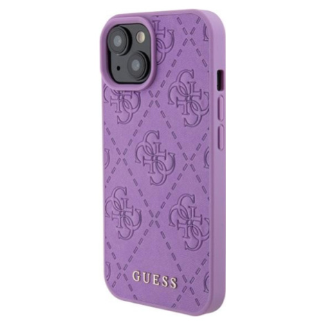 Plastové puzdro Guess na Apple iPhone 15 GUHCP15SP4EPMU 4G Stamped fialové