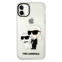 Karl Lagerfeld IML Glitter Karl a Choupette NFT kryt iPhone 11 číry