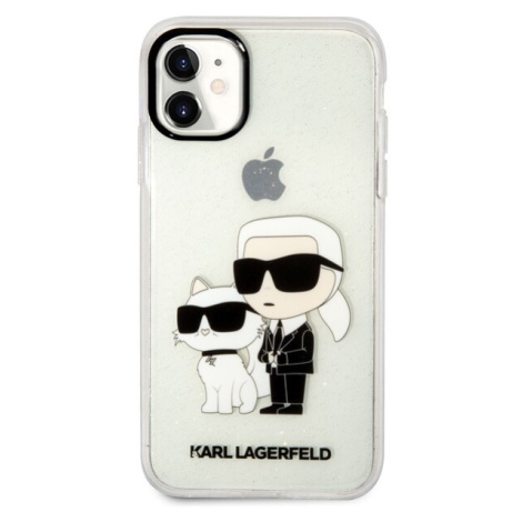 Karl Lagerfeld IML Glitter Karl a Choupette NFT kryt iPhone 11 číry