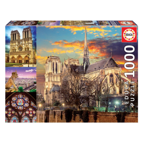 Puzzle Notre Dame Collage Educa 1000 dielov a Fix lepidlo od 11 rokov