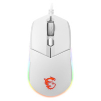 MSI herná myš CLUTCH GM11 WHITE Gaming/ 5.000 dpi/ RGB Lighting/ 6 tlačidiel/ USB