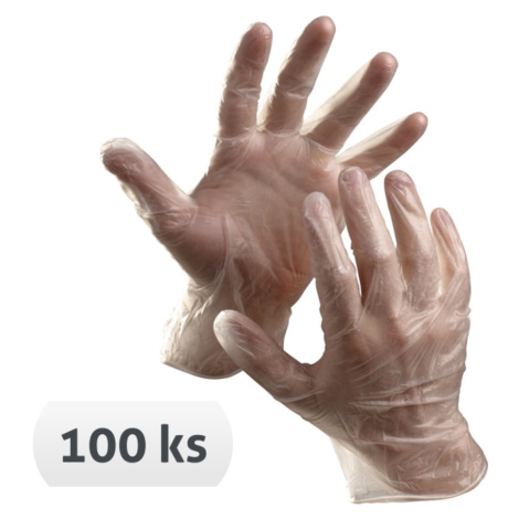 Jednorazové vinylové rukavice Rail púdrované 100 ks Červa