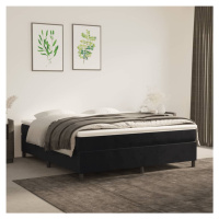 vidaXL Posteľný rám boxspring s matracom čierny 180x200 cm zamat