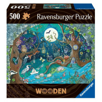 Ravensburger Drevené puzzle Kúzelný les  500 dielikov