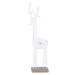 Biela dekoratívna soška s patinou Ego Dekor Deer, výška 25,5 cm
