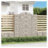 vidaXL Oblúkový gabionový kôš 10ks 200x50x220/240cm pozinkované železo