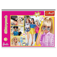 TREFL Puzzle Glitter Trblietavá Barbie/Mattel 100 ks