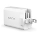 Epico 20W PD napájací adaptér vymeniteľnou zástrčkou EU/UK biela
