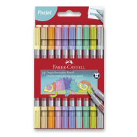 Obojstranné detské fixky Faber-Castell Pastel - 10 farieb