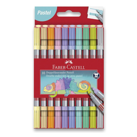 Obojstranné detské fixky Faber-Castell Pastel - 10 farieb