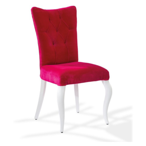 Čalúnená stolička rosie - ružová/biela