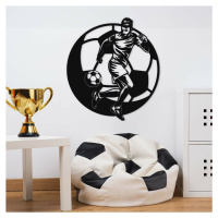 Drevený obraz na stenu - Futbal, Čierna