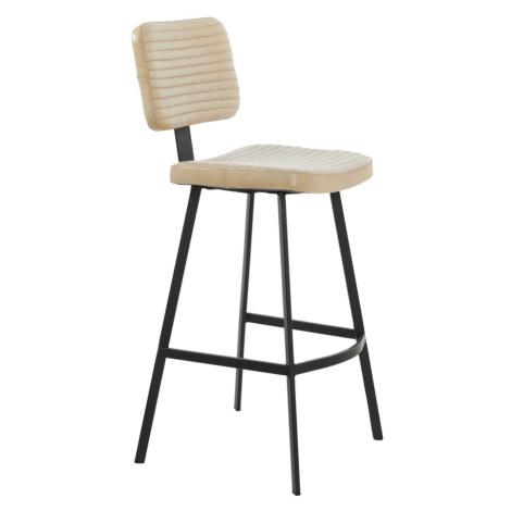 Béžová kožená barová stolička 103 cm Masana - Light & Living