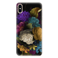 Silikónové puzdro iSaprio - Dark Flowers - iPhone XS Max