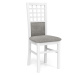 HALMAR Gerard 3 jedálenská stolička biela / svetlosivá