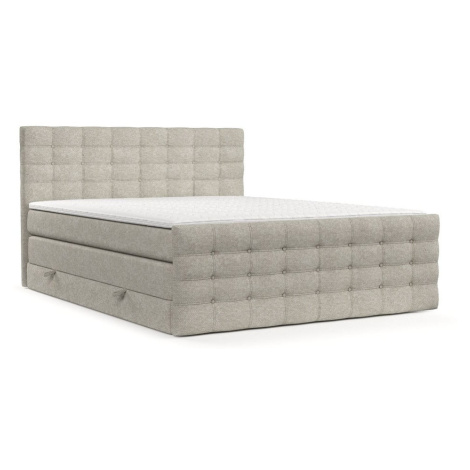 Béžová boxspring posteľ s úložným priestorom 160x200 cm Blend – Maison de Rêve