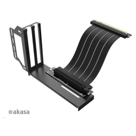 AKASA RISER BLACK PRO, Vertical GPU Holder + Premium PCIe 3.0 Riser cable