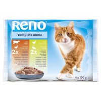 Reno Cat 4 x 100 g Hovädzie + ryba