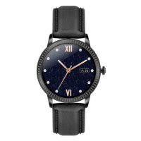 Smart hodinky Deveroux CF18 Pro, kožený remienok, čierna