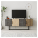TV stolík v dekore duba v hnedo-prírodnej farbe 140x55 cm Titan – Marckeric