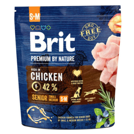 Brit Premium by Nature dog Senior S + M 1kg