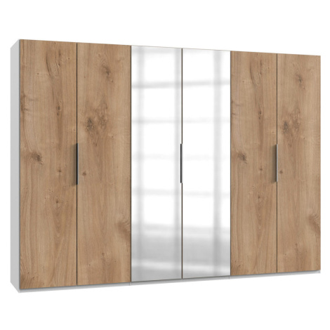 MID.YOU SKRIŇA S OTOČNÝMI DVERAMI, biela, farba duba, 300/216/58 cm