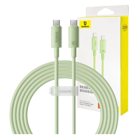 Kábel Baseus Fast Charging cable USB-C to USB-C Habitat Series 2m 100W (green)