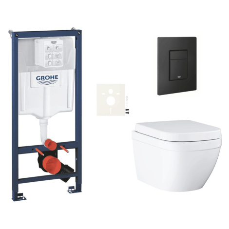 Závesný wc set do ľahkých stien / predstenová montáž Grohe Euro Ceramic SIKOGRSEUEKF0