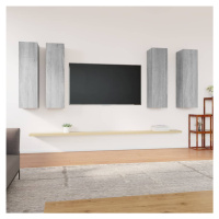 vidaXL TV skrinky 4 ks sivé sonoma 30,5x30x110 cm spracované drevo