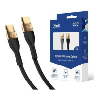 3mk dátový kábel - Hyper Silicone Cable C to C 2m 100W, čierna