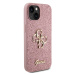 Guess PU Fixed Glitter 4G Metal Logo Apple iPhone 15 GUHCP15SHG4SGP Pink