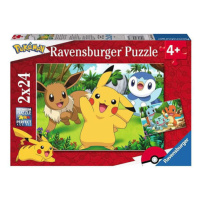 Ravensburger Puzzle Pokémon Ravensburger - Pikachu a priatelia 2x24 dielikov