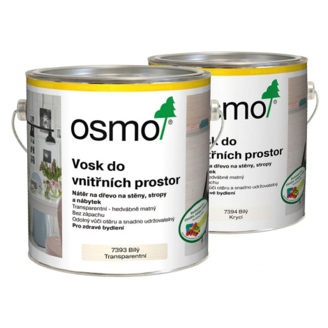 OSMO vosk do vnútorných priestorov 2,5 l 7393 - biely transparentný