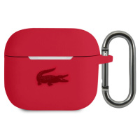 Lacoste Liquid Silicone Glossy Printing Logo Puzdro pre Airpods 3 Red