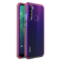 Silikónové puzdro Spring Clear TPU pre Xiaomi Redmi Note 8T ružové