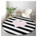 Čierno-biely detský koberec ø 120 cm Comfort – Mila Home
