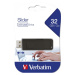 VERBATIM Flash Disk 32GB Store 'n' Go Slider, čierny