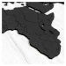 Drevená 3D mapa sveta s vyznačenými hranicami štátov, Čierna