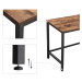 Rohový stôl Houseland SARAH hnedý/čierny