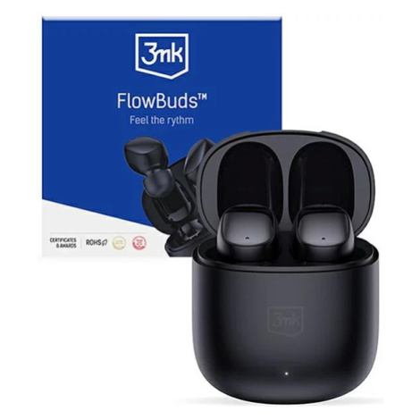 Slúchadlá 3MK FlowBuds Wireless Bluetooth Earbuds, black (5903108497404)