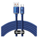 Kábel Baseus Crystal Shine cable USB to USB-C, 100W, 2m (blue)