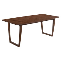 Estila Moderný obdĺžnikový jedálenský stôl Nordica Nogal z orechovo hnedého dreva s dvoma pármi 