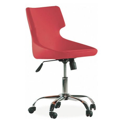 Otočná stolička na kolieskach colorato - červená