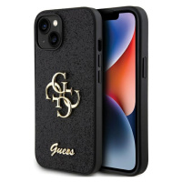 Guess PU Fixed Glitter 4G Metal Logo Apple iPhone 15 GUHCP15SHG4SGK Black