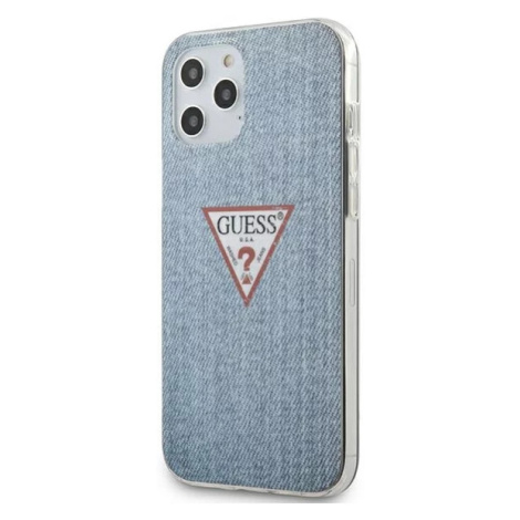 Kryt Guess case for iPhone 12 Pro Max 6,7" light blue Jeans Collection(GUHCP12LPCUJULLB)